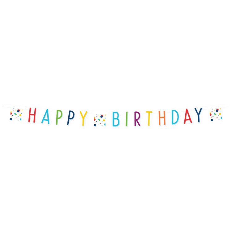 Γιρλάντα Γράμματα Confetti Happy Birthday