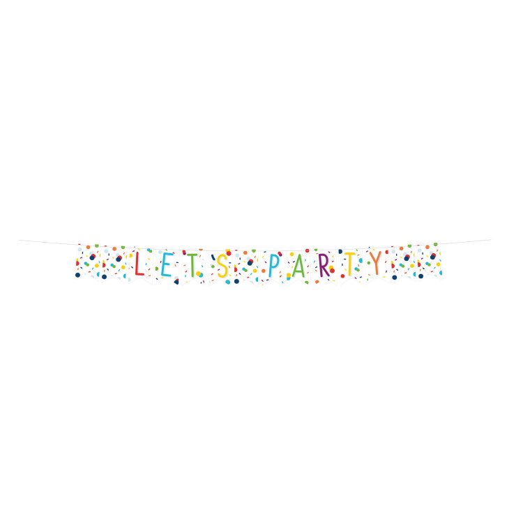 Γιρλάντα Σημαιάκια Confetti Birthday