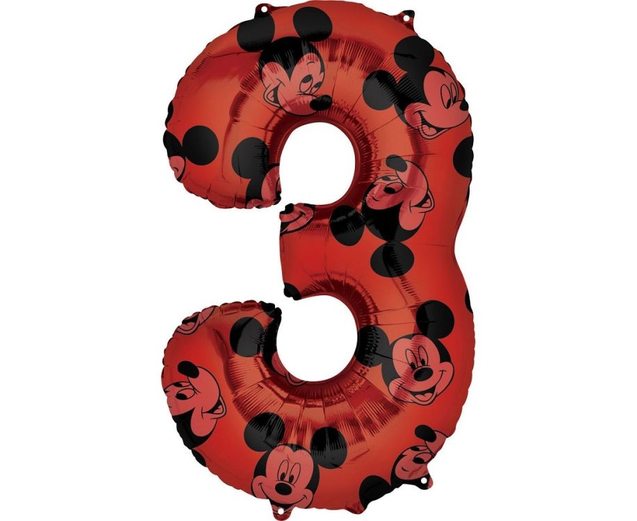 Μπαλόνι Φοιλ 26" Νούμερο "3" Mickey Mouse Forever
