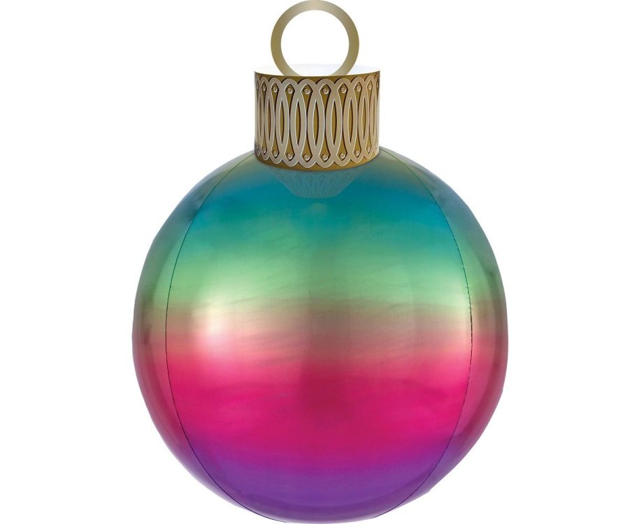 Μπαλόνι Φοιλ Orbz XL Ornament Ombre Rainbow / 38εκ x 50εκ - Χριστουγεννιάτικη μπάλα