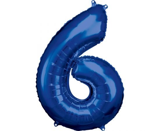 Μπαλόνι Φοιλ Σχήμα Μπλε Νούμερο "6"