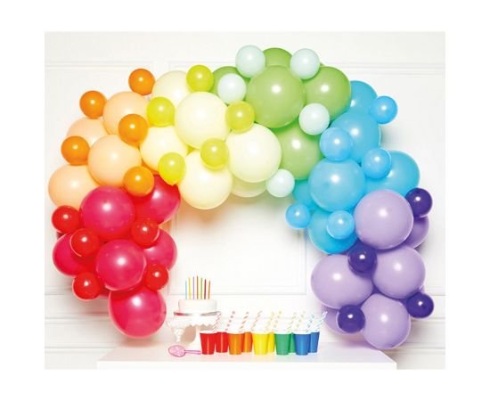 Σετ για Γιρλάντα Organic DIY Rainbow 78 μπαλόνια