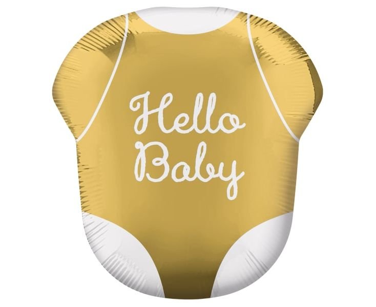 Μπαλόνι Φοιλ Σχήμα Hello Baby Onesie / 55εκ Χ 60εκ ύψος