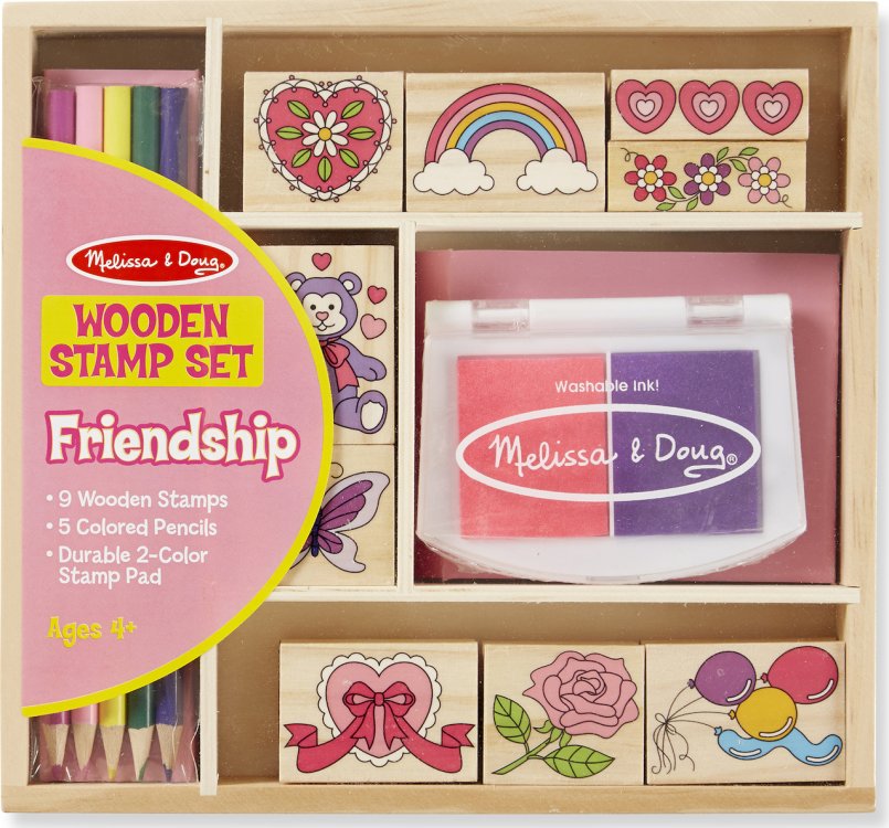 Melissa & Doug - Σετ Ξύλινες Σφραγίδες 'Friendship'