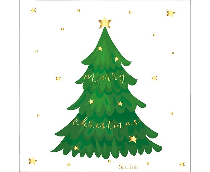 Χαρτοπετσέτες φαγητού 33εκ Χριστουγεννιάτικο Δέντρο /16 τεμ