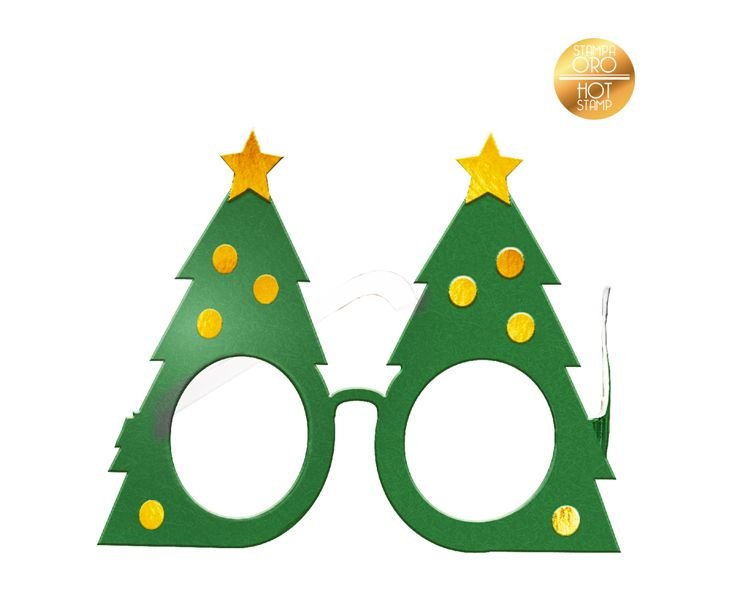 Γυαλιά χάρτινα Χριστουγεννιάτικο Δέντρο / 6 τεμ