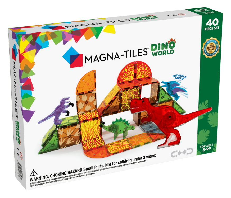 Magna-Tiles Μαγνητικό Παιχνίδι Dino World 40 κομματιών