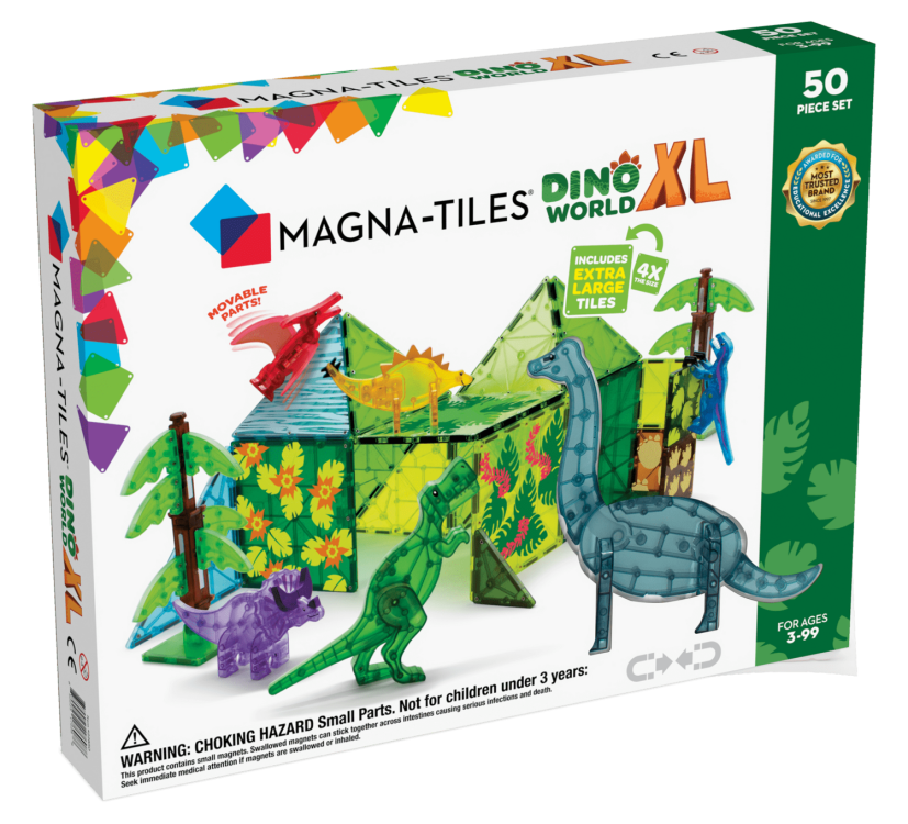 Magna-Tiles Μαγνητικό Παιχνίδι Dino World XL 50 κομματιών