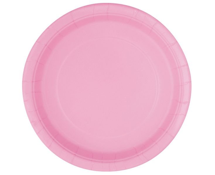 Πιάτα χάρτινα γλυκού Ροζ / 8 τεμ