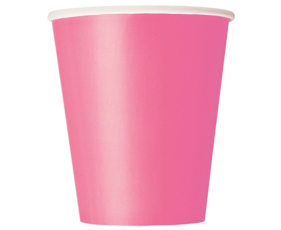 Ποτήρια Χάρτινα 266ml Hot Pink /8 τεμ - Φούξια