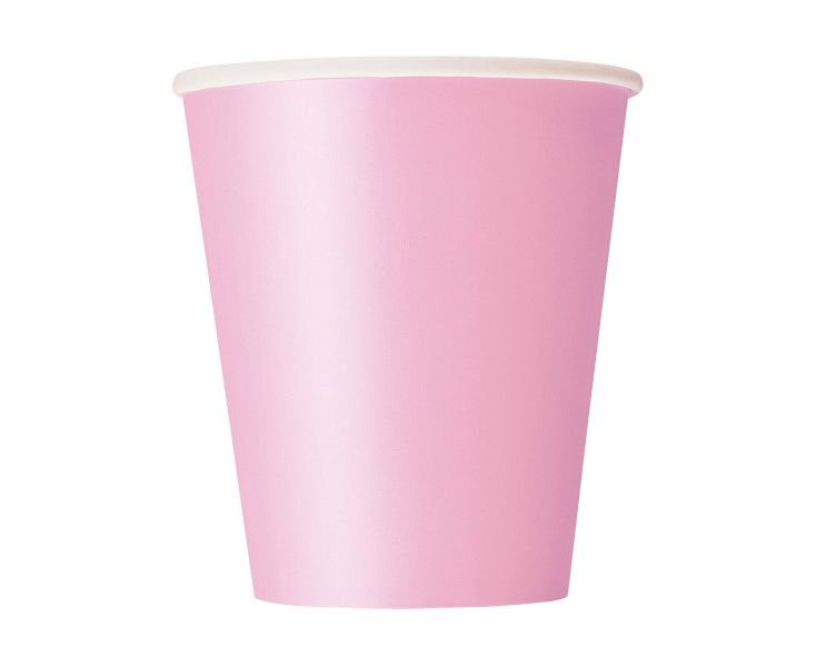 Ποτήρια Χάρτινα 266ml Ροζ /8 τεμ