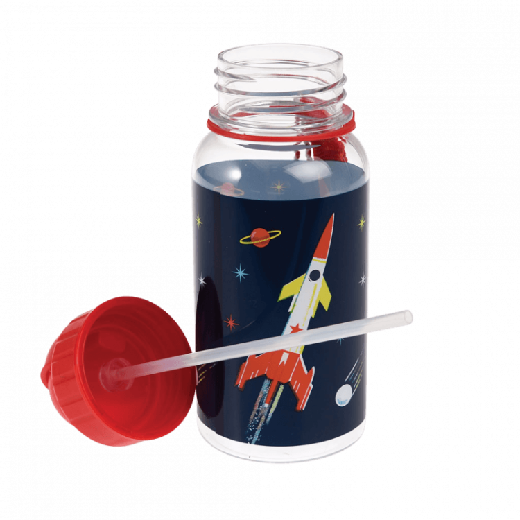 Rex London - Πλαστικό Παγούρι με Καλαμάκι Space Age 500ml