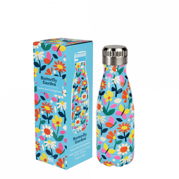 Rex London - Ανοξείδωτο μπουκάλι θερμός Butterfly Garden 260ml