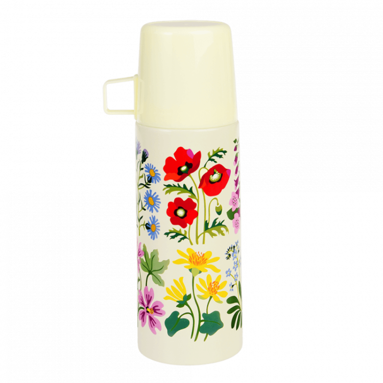 Rex London - Ανοξείδωτο μπουκάλι θερμός με κύπελο Wild Flowers 350ml