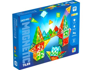 Geomag - Magnetic Tiles Gems 60pcs