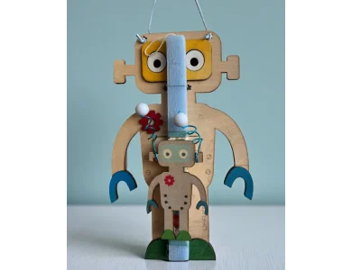 Λαμπάδα Πολύχρωμο Ρομπότ