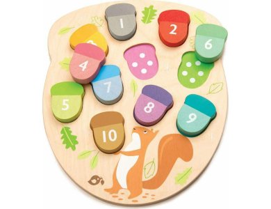 Tender Leaf - Ξύλινο Παιδικό Puzzle Σφηνώματα Αρίθμηση και Χρωμάτα