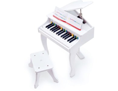 Hape - Λευκό Πιάνο Με 30 Πλήκτρα & Καρεκλάκι