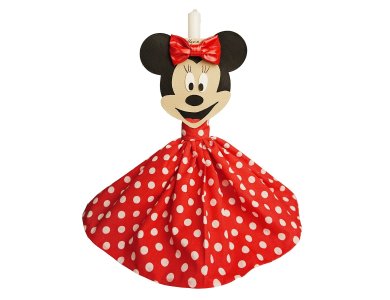 Λαμπάδα Minnie Κόκκινη Με Αποσπώμενη Φίγούρα