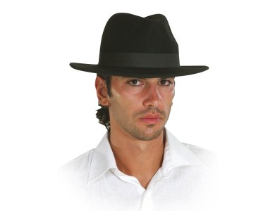 Αποκριάτικο Αξεσουάρ Καπέλο Αλ Καπόνε Μαύρο Lux