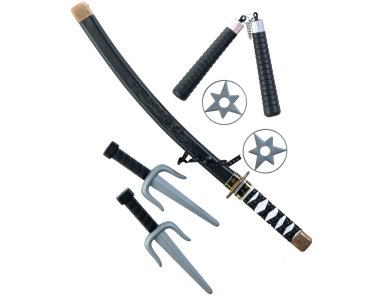 Αποκριάτικο Αξεσουάρ Σετ Νίντζα 4τμχ