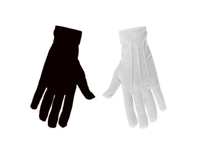 Αποκριάτικο Αξεσουάρ Γάντια Μαύρο-Ασπρο