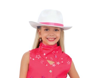 Αποκριάτικο Αξεσουάρ Καπέλο Cow Girl Λευκό