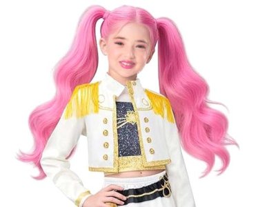 Αποκριάτικο Αξεσουάρ Περούκα K-Pop Star Φούξια