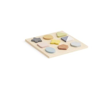 KIDS CONCEPT. Ξύλινo παζλ-σφηνώματα με γεωμετρικά σχήματα (πολύχρωμο)