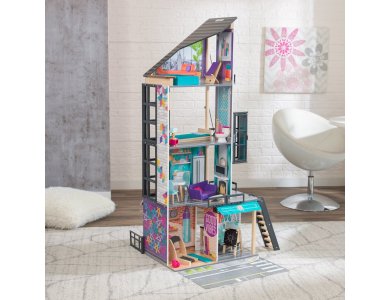KIDKRAFT. Κουκλόσπιτο Bianca City Life. Περιλαμβάνει έπιπλα & αξεσουάρ.