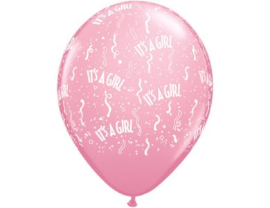 Μπαλόνια 11" Its A Girl - A- Round Pink /50 τεμ
