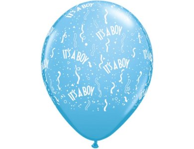 Μπαλόνια 11" Its A Boy - A- Round Pale Blue /50 τεμ