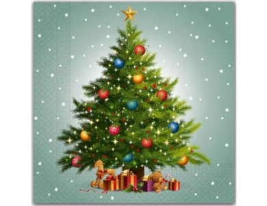 Χαρτοπετσέτες Φαγητού Χριστουγεννιάτικο Δέντρο / 20 τεμ