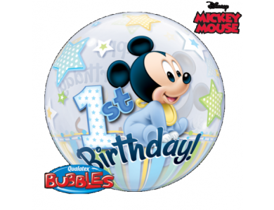 Bubble Μονό Mickey 1st Birthday 22"