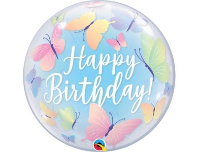 Bubble Μονό 22" Birthday Soft Butterflies  - Πεταλούδες