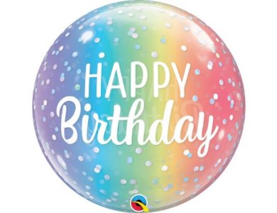 Bubble Μονό 22" Birthday Ombre & Dots