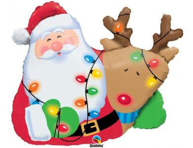 Μπαλόνι Φοιλ Σχήμα 36" Santa & Rudolf - Άγιος Βασίλης - Τάρανδος