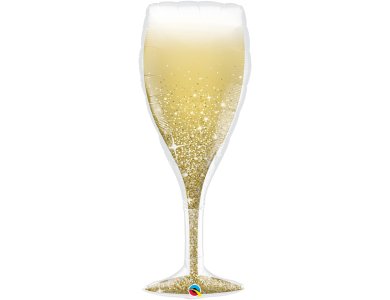 Μπαλόνι Φοιλ Σχήμα Ποτήρι Golden Bubbly Wine Glass / 99 εκ