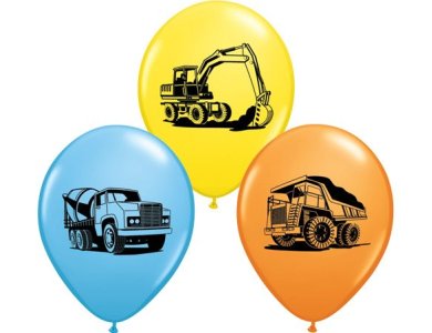 Μπαλόνια 11" Construction Trucks Assortment /25 τεμ