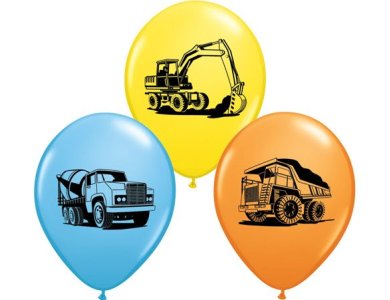 Μπαλόνια 11" Construction Trucks Assortment /25 τεμ