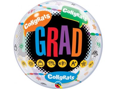 Bubble Μονό 22" Happy Graduation - Congrats Grad