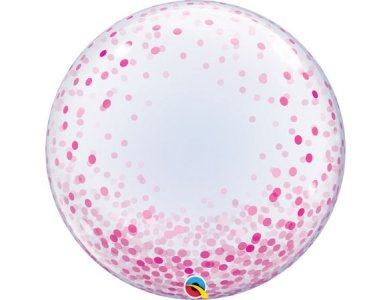 Deco Bubble 24" Pink Confetti Dots
