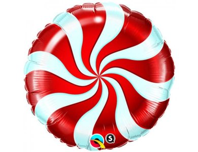 Φοιλ 18" Στρογγυλό Candy Swirl Red 45εκ - Καραμέλα Κόκκινη