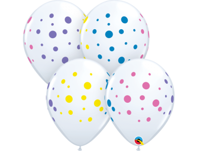 Μπαλόνια Λάτεξ 11" Colorful Dots Assortment / 50 τεμ