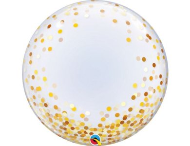 Deco Bubble 24" Gold Confetti Dots