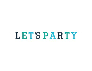 Γιρλάντα Γράμματα τσόχινη Lets Party 167Εκ