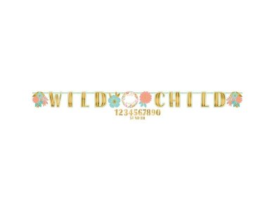 Γιρλάντα Γράμματα Boho Birthday Wild Child Personalizable / 320 x 25.4 εκ