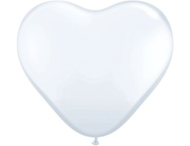 Μπαλόνια Λάτεξ Καρδιά 10" Λευκό /100 τεμ