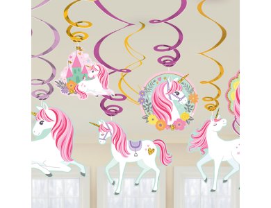 Κρεμαστά Διακοσμητικά Magical Unicorn /12 τεμ