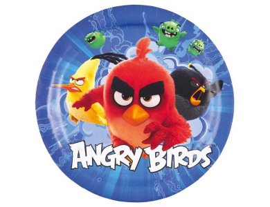 Πιάτα χάρτινα φαγητού 23εκ Angry Birds Movie /8 τεμ